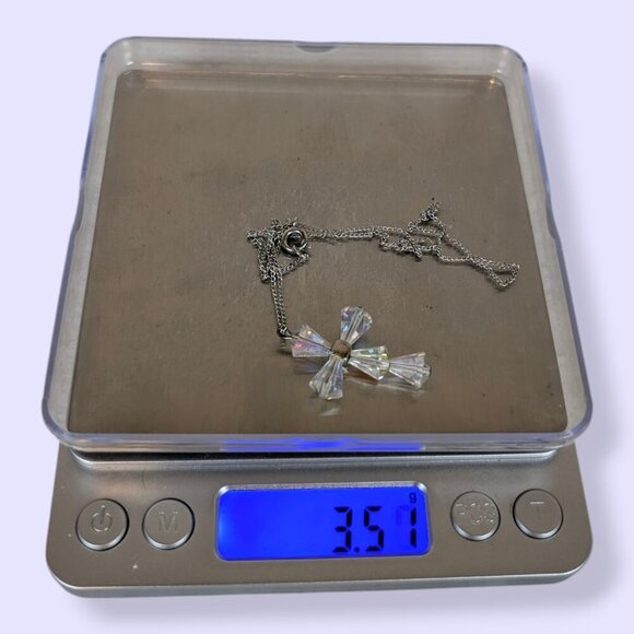 (2/$20) V. Dainty AB Crystal Cross Pendant Necklace - Picture 5 of 5